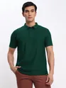 Black and Lush Green Polo T-shirt with Caramel Brown Chinos: Pack of 3