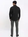 Black and Sky Blue Shirt with Dark Grey Chinos: Pack of 3