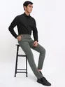 Black and Sky Blue Shirt with Dark Grey Chinos: Pack of 3