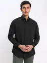 Black and Sky Blue Shirt with Dark Grey Chinos: Pack of 3