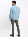 Black and Sky Blue Shirt with Dark Grey Chinos: Pack of 3
