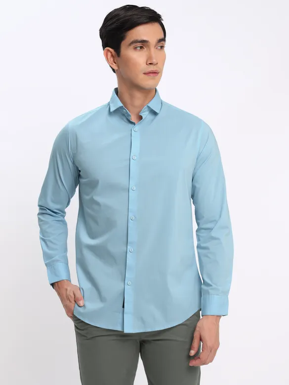 Black and Sky Blue Shirt with Dark Grey Chinos: Pack of 3