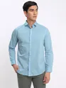 Black and Sky Blue Shirt with Dark Grey Chinos: Pack of 3