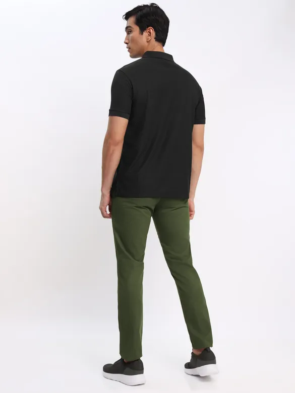 Black and White Polo T-shirt with Army Green Chinos: Pack of 3