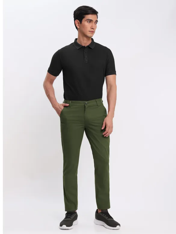 Black and White Polo T-shirt with Army Green Chinos: Pack of 3