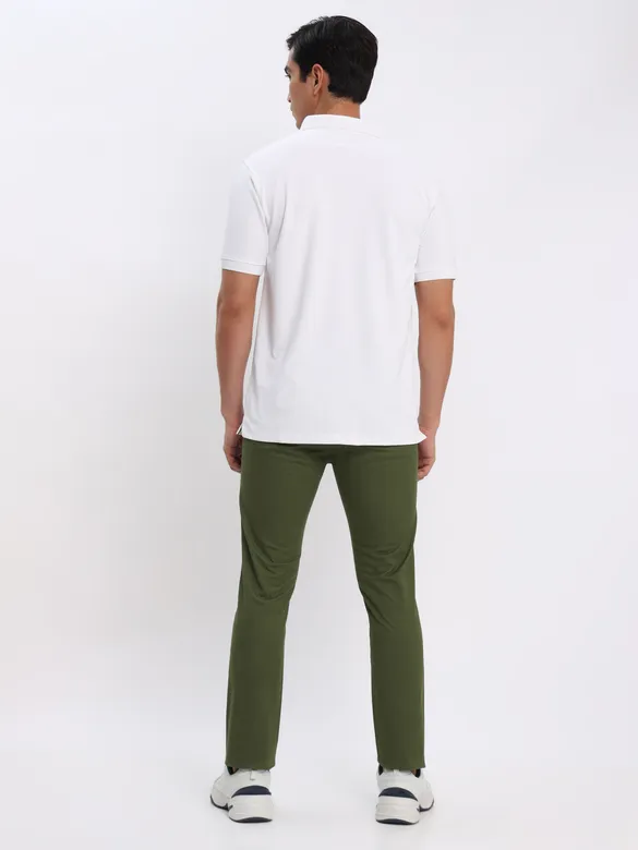Black and White Polo T-shirt with Army Green Chinos: Pack of 3
