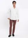 Black and White Shirt with Caramel Brown Chinos: Pack of 3