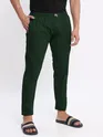 Black Plain T-shirt with Bottle Green Pyjama: Pack of 2