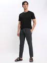 Black Plain T-shirt with Dark Grey Pyjama: Pack of 2