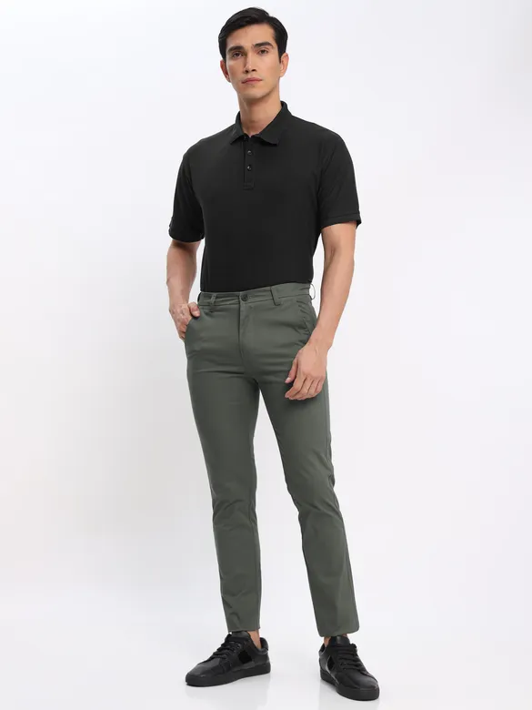 Black Polo T-shirt with Dark Grey Chinos: Pack of 2