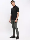 Black Polo T-shirt with Dark Grey Chinos: Pack of 2