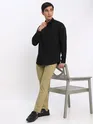 Black Shirt with Camel Beige Chinos: Pack of 2