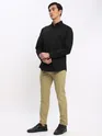 Black Shirt with Camel Beige Chinos: Pack of 2