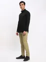 Black Shirt with Camel Beige Chinos: Pack of 2