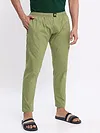 Bottle Green Plain T-shirt with Pickle Green Pyjama: Pack of 2