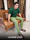 Bottle Green Plain T-shirt with Pickle Green Pyjama: Pack of 2