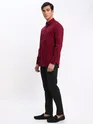 Burgundy and Army Green Shirt with Black Chinos: Pack of 3
