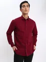 Burgundy and Army Green Shirt with Black Chinos: Pack of 3