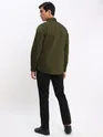 Burgundy and Army Green Shirt with Black Chinos: Pack of 3
