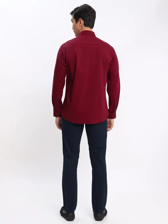 Burgundy Shirt with Midnight Blue Chinos: Pack of 2