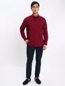 Burgundy Shirt with Midnight Blue Chinos: Pack of 2