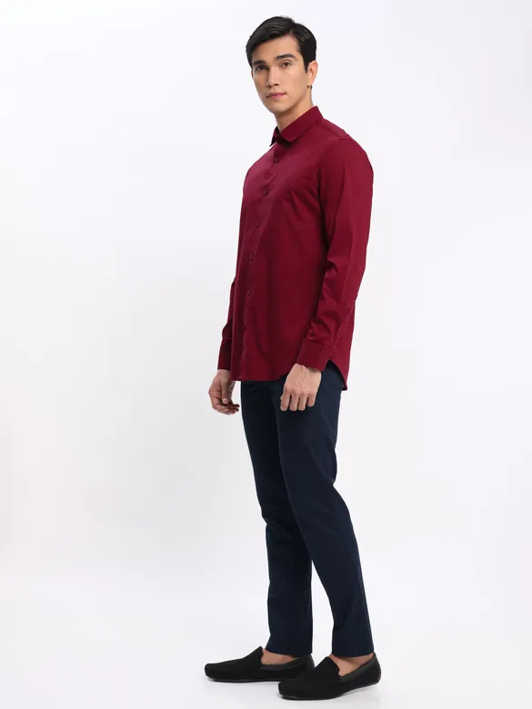Burgundy Shirt with Midnight Blue Chinos: Pack of 2