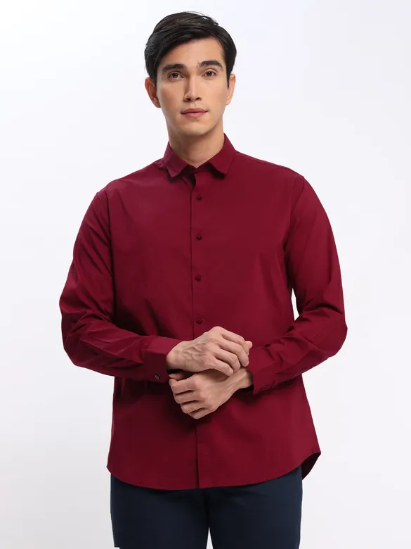 Burgundy Shirt with Midnight Blue Chinos: Pack of 2