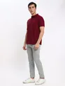 French Wine and Ice Blue Polo T-shirt with Space Grey Chinos: Pack of 3
