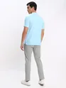 French Wine and Ice Blue Polo T-shirt with Space Grey Chinos: Pack of 3