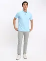 French Wine and Ice Blue Polo T-shirt with Space Grey Chinos: Pack of 3