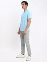 French Wine and Ice Blue Polo T-shirt with Space Grey Chinos: Pack of 3