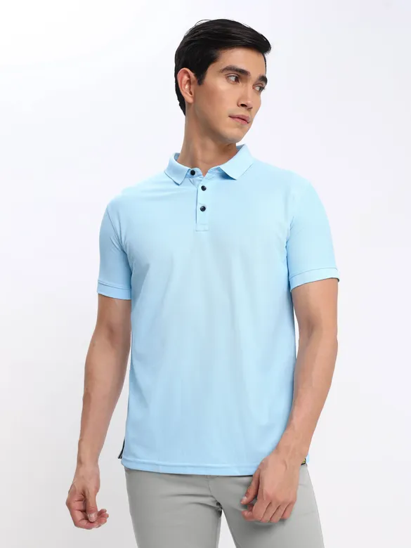 French Wine and Ice Blue Polo T-shirt with Space Grey Chinos: Pack of 3