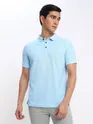 French Wine and Ice Blue Polo T-shirt with Space Grey Chinos: Pack of 3