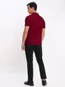 French Wine and Thunder Grey Polo T-shirt with Black Chinos: Pack of 3