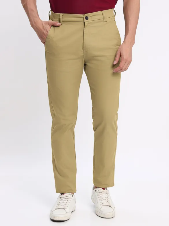 French Wine Polo T-shirt with Camel Beige Chinos: Pack of 2
