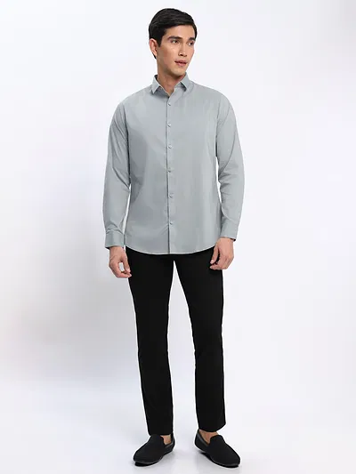 Grey Shirt with Black Chinos: Pack of 2