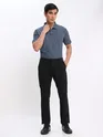 Melange Grey and Melange Blue Polo T-shirt with Black Chinos: Pack of 3