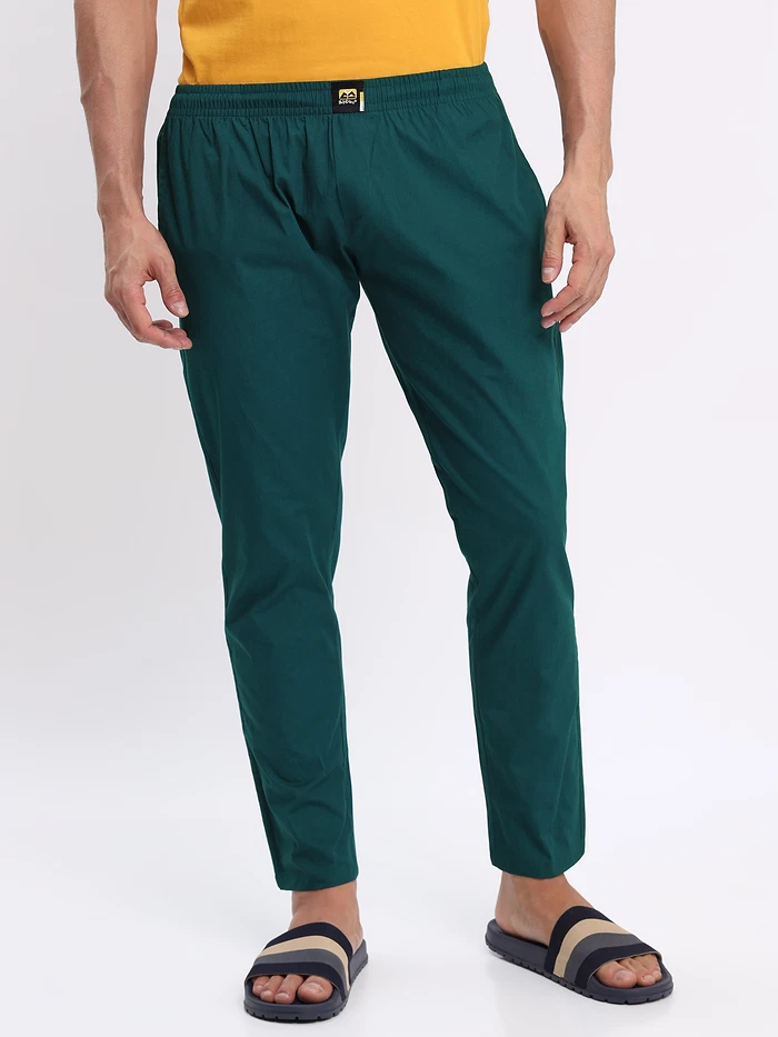 Mustard and Burgundy Plain T-shirt with Ocean Green Pyjama: Pack of 3