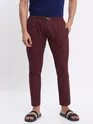 Navy Blue Plain T-shirt with Maroon Pyjama: Pack of 2