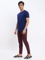 Navy Blue Plain T-shirt with Maroon Pyjama: Pack of 2