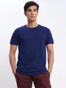 Navy Blue Plain T-shirt with Maroon Pyjama: Pack of 2
