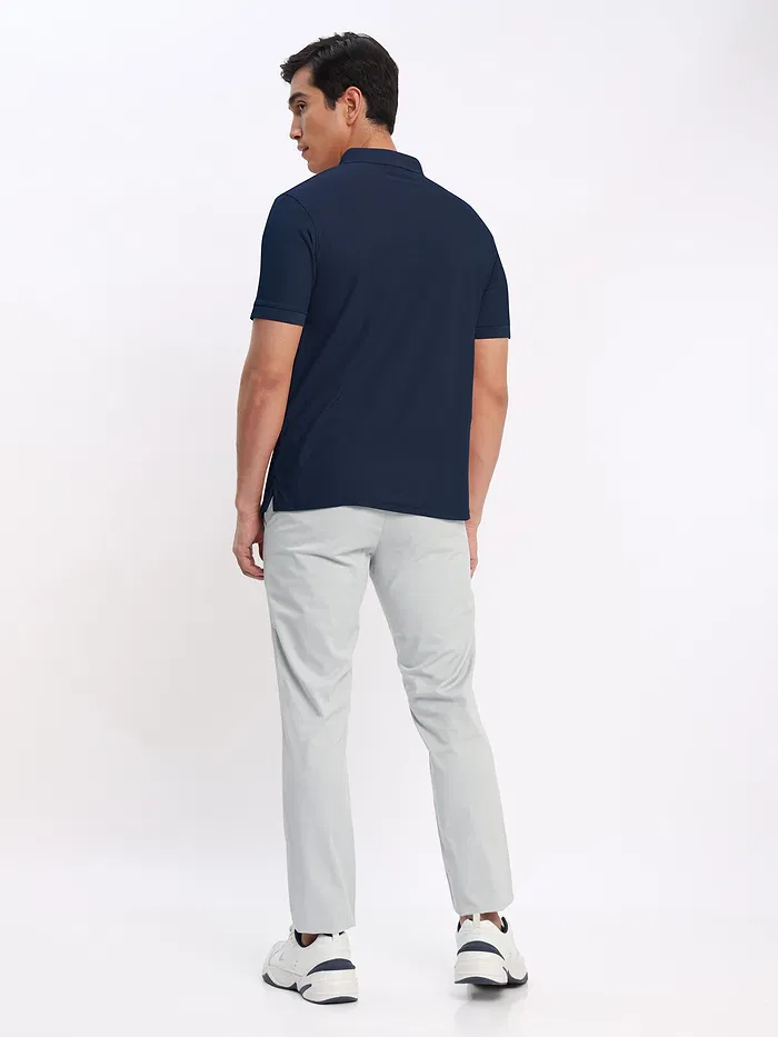 Rose Pink Polo T-shirt with Slivery White Chinos: Pack of 2