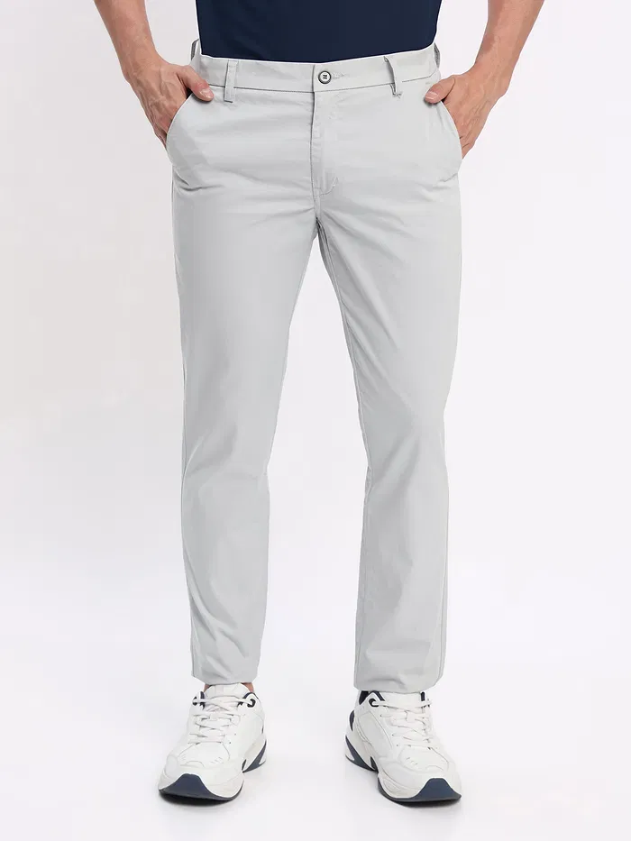 Rose Pink Polo T-shirt with Slivery White Chinos: Pack of 2