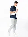 Rose Pink Polo T-shirt with Slivery White Chinos: Pack of 2