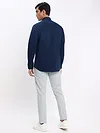 Navy Blue Shirt with Silvery White Chinos: Pack of 2