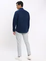 Navy Blue Shirt with Silvery White Chinos: Pack of 2