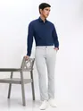 Navy Blue Shirt with Silvery White Chinos: Pack of 2