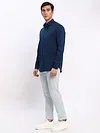 Navy Blue Shirt with Silvery White Chinos: Pack of 2