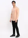 Peach and Black Shirt with Black Chinos: Pack of 3