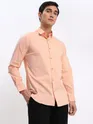 Peach and Black Shirt with Black Chinos: Pack of 3